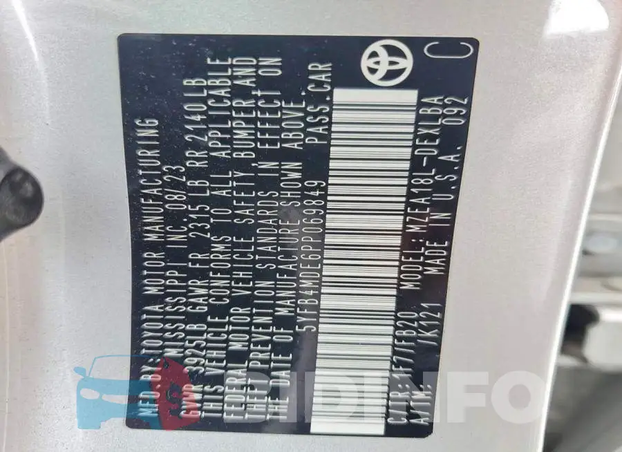 5YFB4MDE6PP069849 Photo# 13