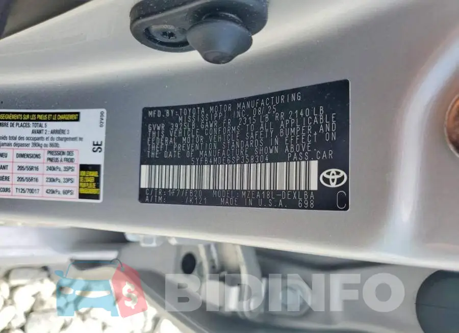 5YFB4MDE6SP358304 Photo# 12