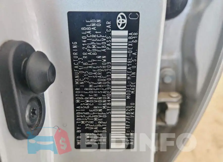 5YFB4MDE9PP013209 Photo# 12