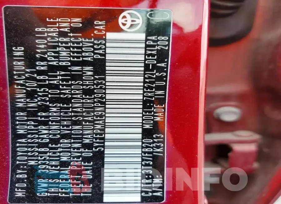 5YFEPMAE9NP290531 Photo# 12