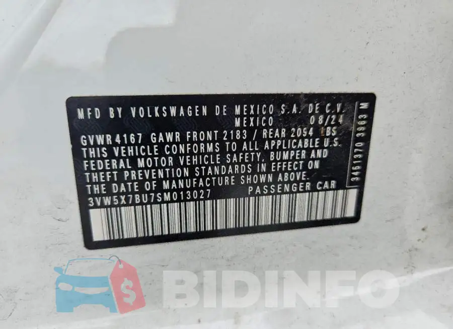 3VW5X7BU7SM013027 Photo# 12