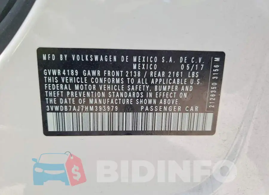 3VWDB7AJ7HM393979 Photo# 12
