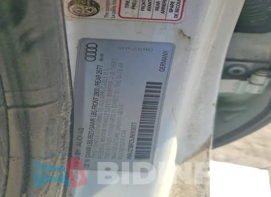 WAU23BFC5JN093077 Photo# 12