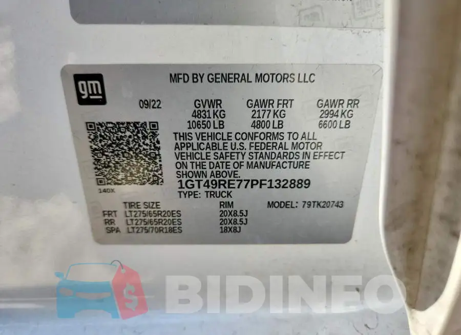 1GT49RE77PF132889 Photo# 12