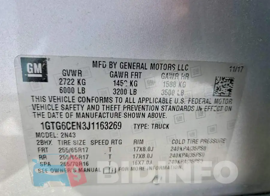 1GTG6CEN3J1163269 Photo# 12