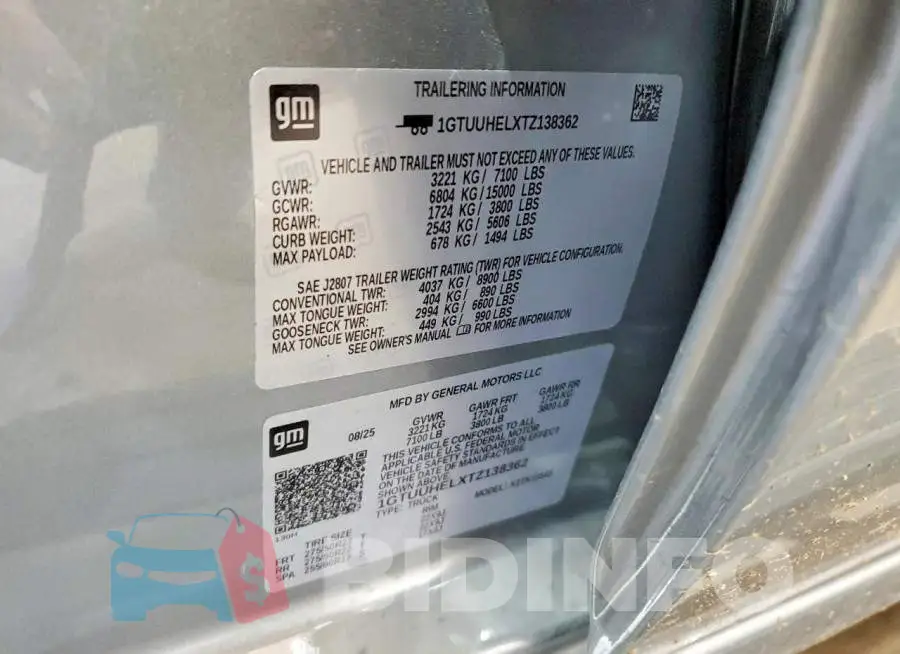 1GTUUHELXTZ138362 Photo# 12
