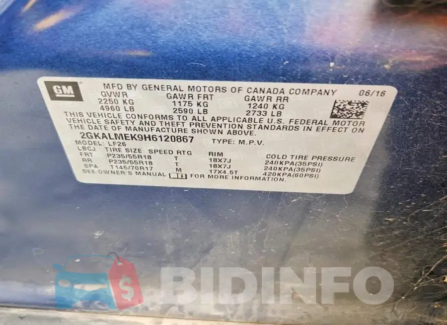 2GKALMEK9H6120867 Photo# 14