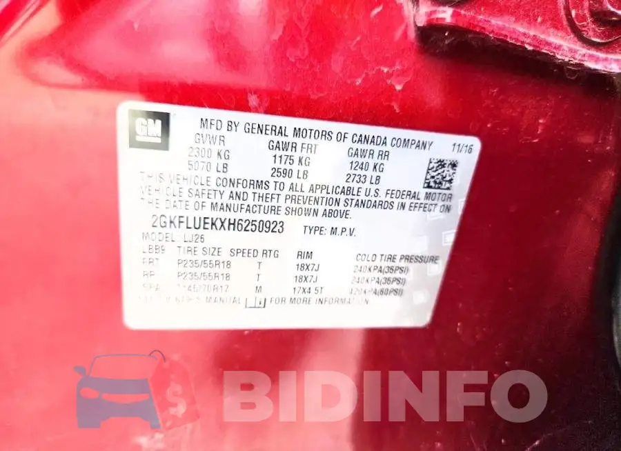 2GKFLUEKXH6250923 Photo# 14
