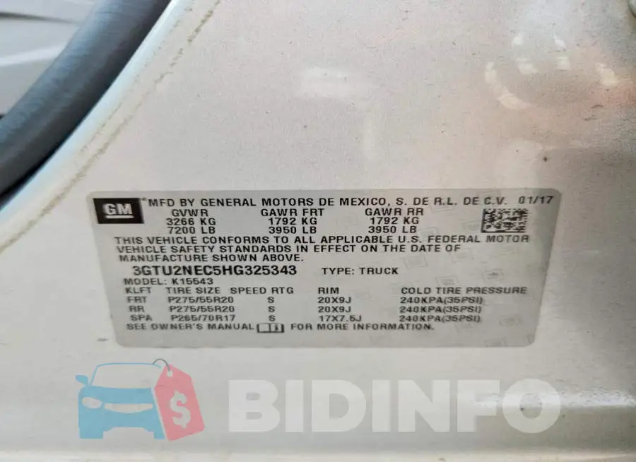 3GTU2NEC5HG325343 Photo# 12