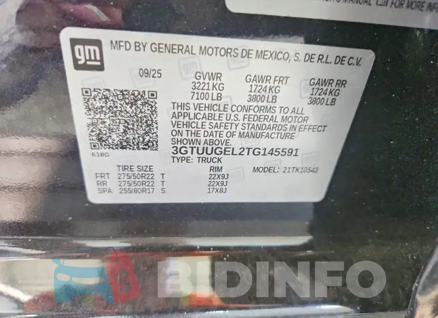 3GTUUGEL2TG145591 Photo# 12