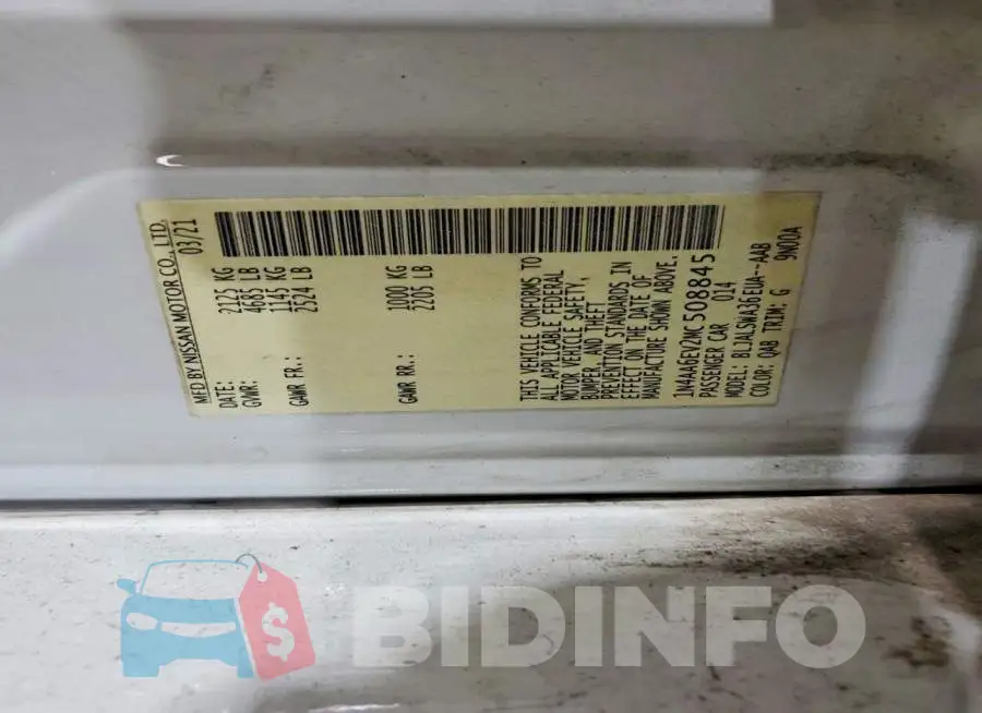 1N4AA6EV2MC508845 Photo# 13