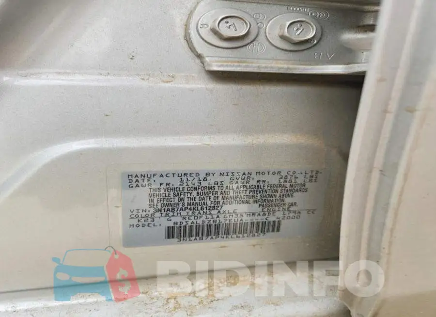 3N1AB7AP4KL612827 Photo# 12