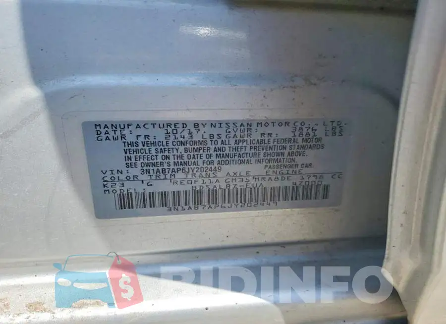 3N1AB7AP6JY202449 Photo# 12