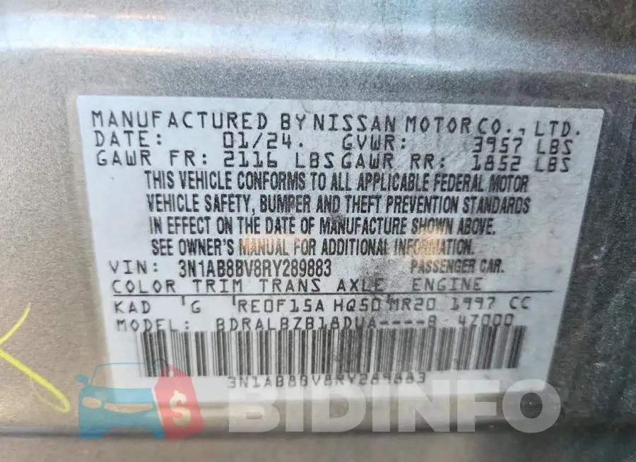 3N1AB8BV8RY289883 Photo# 12