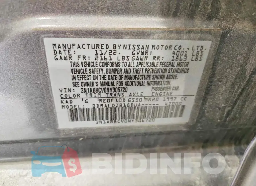 3N1AB8CV0NY306720 Photo# 13