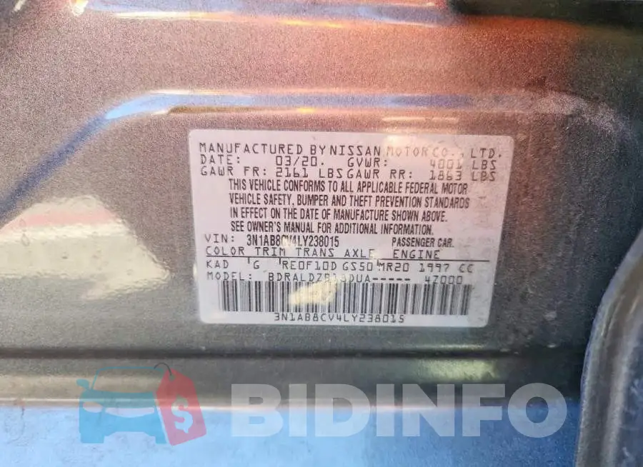 3N1AB8CV4LY238015 Photo# 12