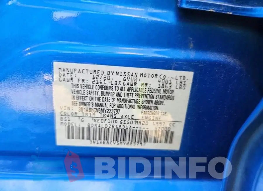 3N1AB8CV5MY223797 Photo# 12