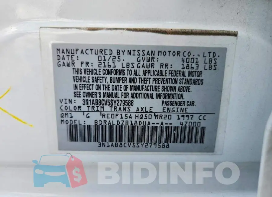 3N1AB8CV5SY279588 Photo# 13