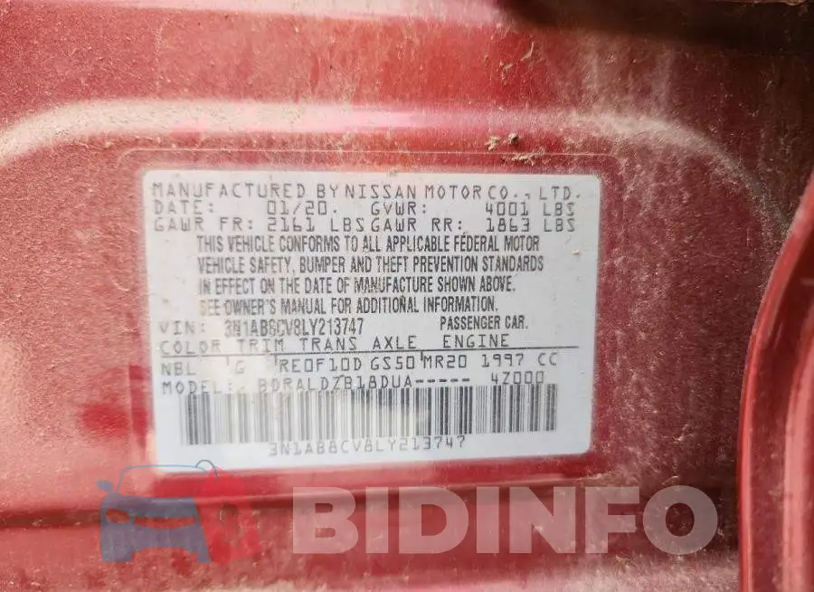 3N1AB8CV8LY213747 Photo# 12