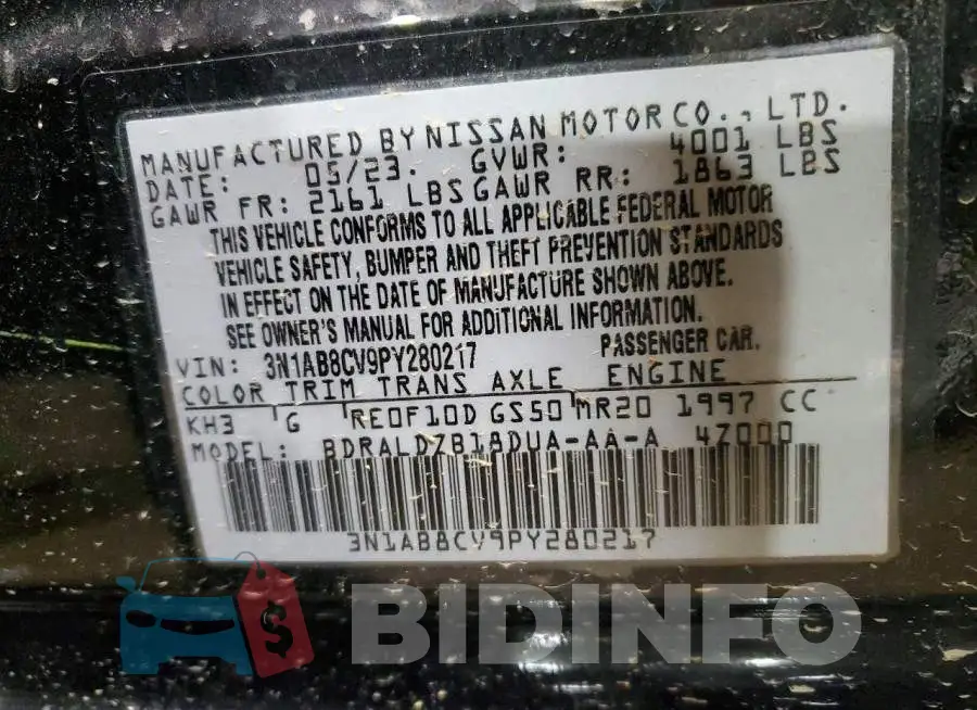 3N1AB8CV9PY280217 Photo# 13