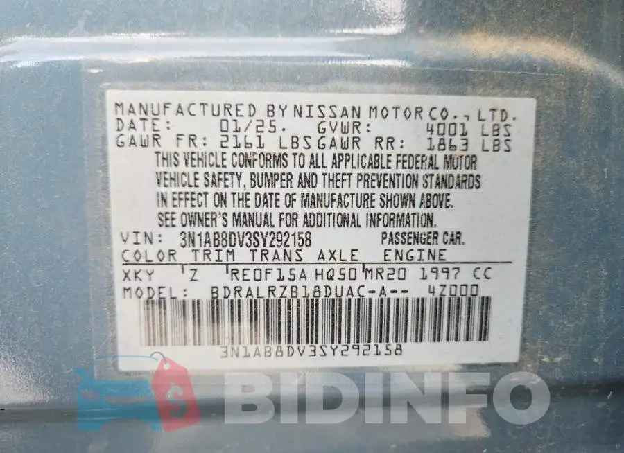 3N1AB8DV3SY292158 Photo# 12