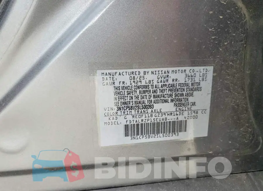 3N1CP5BV2SL500393 Photo# 13