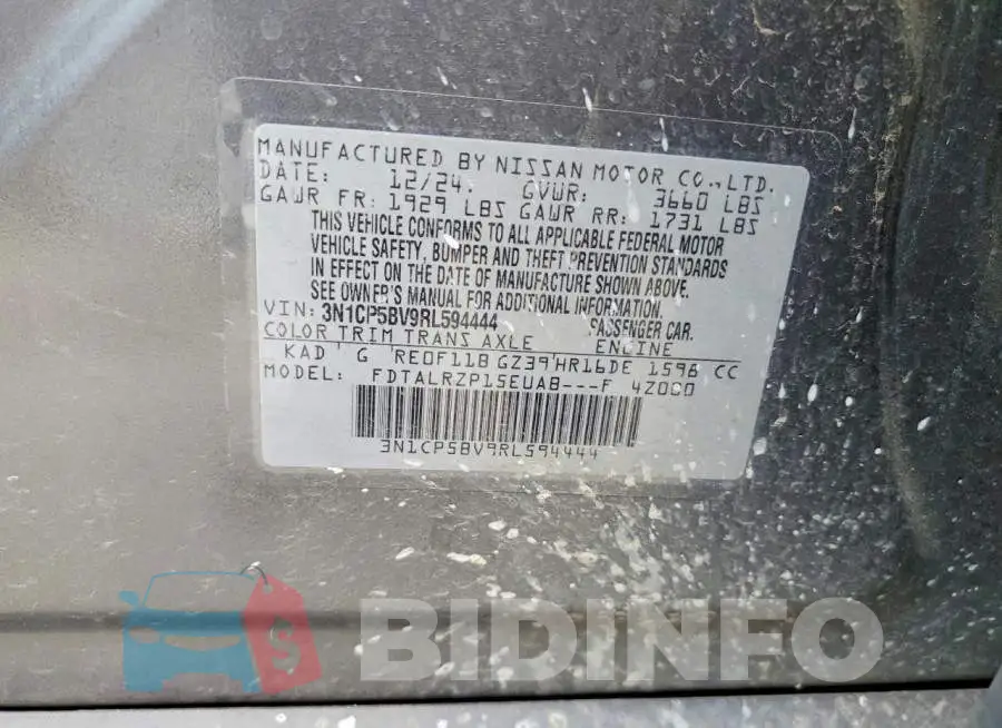 3N1CP5BV9RL594444 Photo# 13
