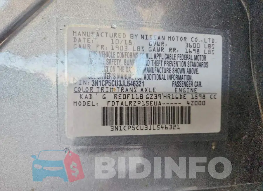 3N1CP5CU3JL546321 Photo# 12