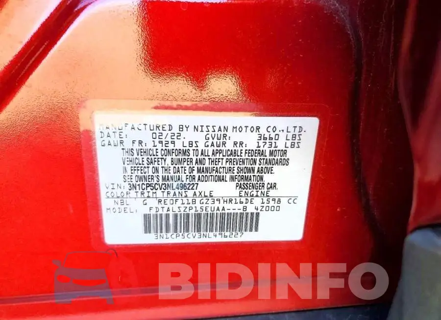 3N1CP5CV3NL496227 Photo# 13