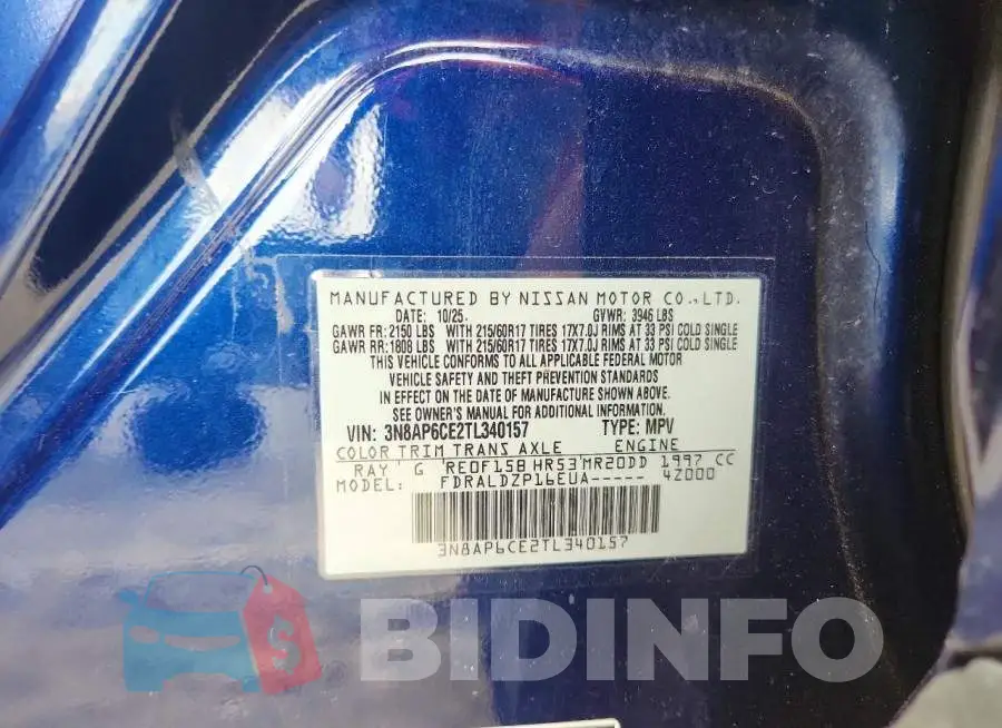 3N8AP6CE2TL340157 Photo# 12
