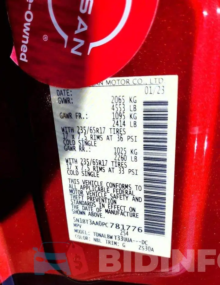 5N1BT3AA0PC781776 Photo# 14