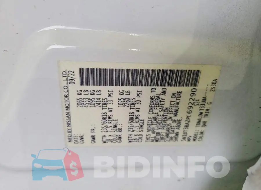 5N1BT3BA2PC692290 Photo# 12