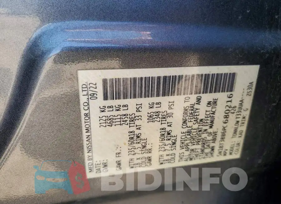 5N1BT3BB6PC680216 Photo# 13