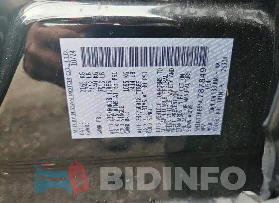 5N1BT3BB9SC787849 Photo# 12