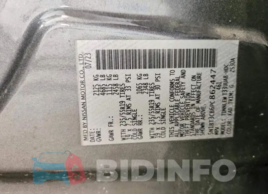 5N1BT3CB6PC862447 Photo# 13