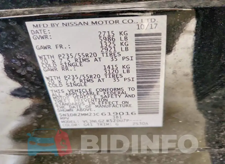 5N1DR2MM2JC619016 Photo# 13