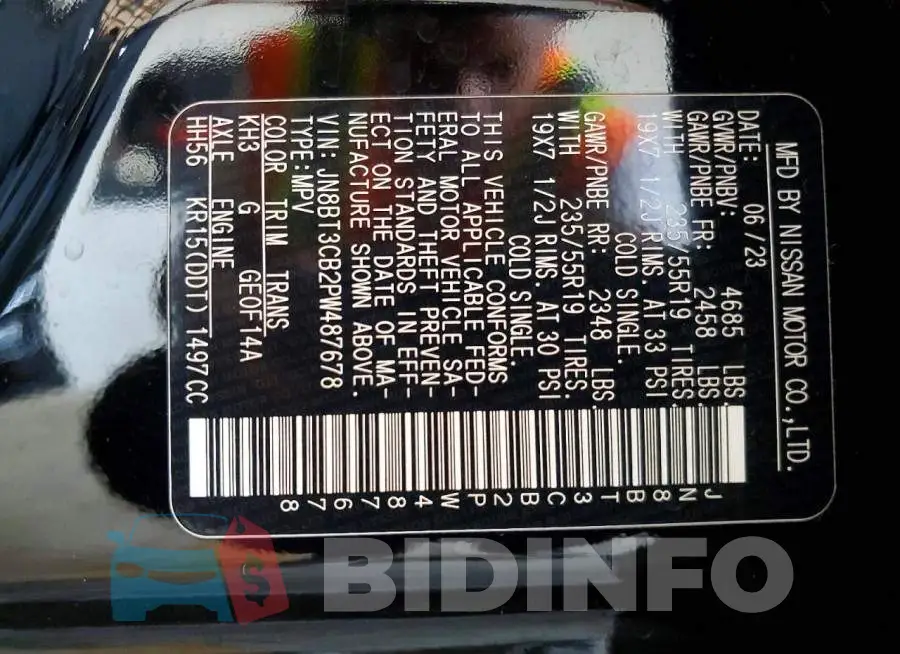JN8BT3CB2PW487678 Photo# 13