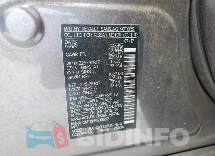 KNMAT2MT8HP609657 Photo# 13