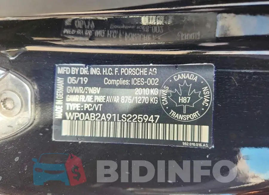 WP0AB2A91LS225947 Photo# 13