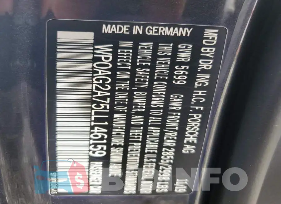 WP0AG2A75LL146159 Photo# 12