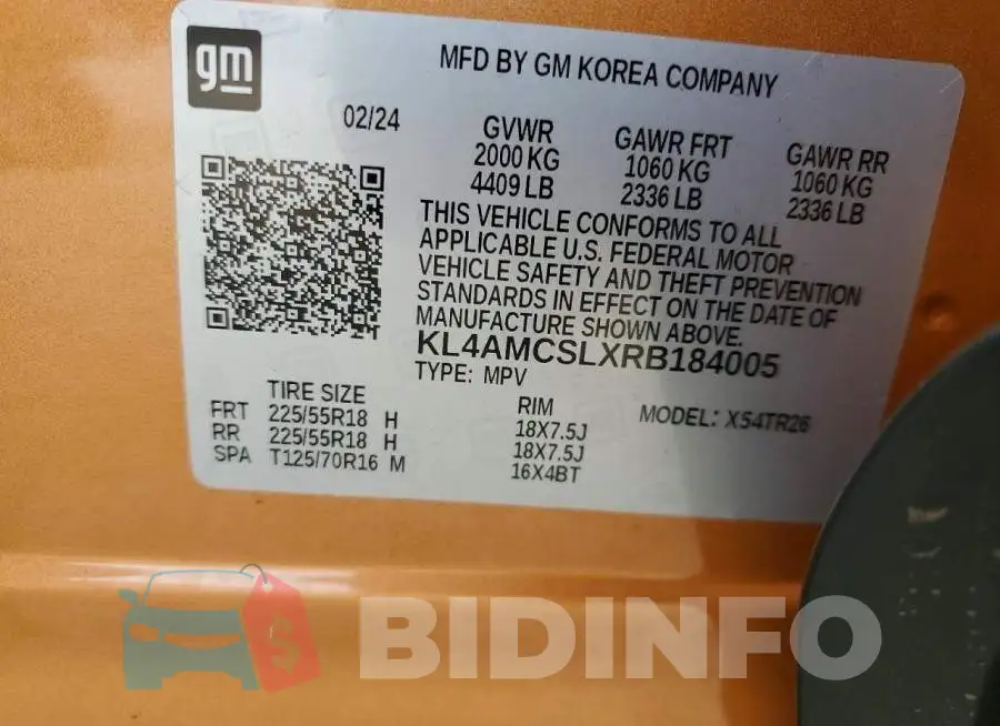 KL4AMCSLXRB184005 Photo# 14