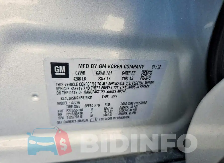 KL4CJASM7NB519231 Photo# 13