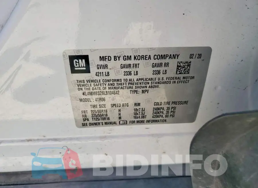 KL4MMBS26LB104642 Photo# 12