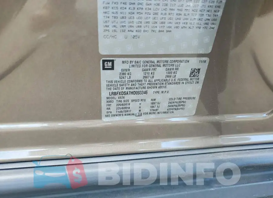 LRBFXDSA7HD093346 Photo# 13