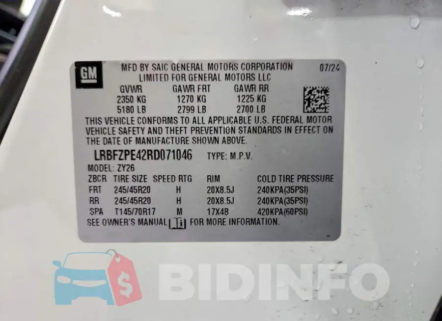 LRBFZPE42RD071046 Photo# 12
