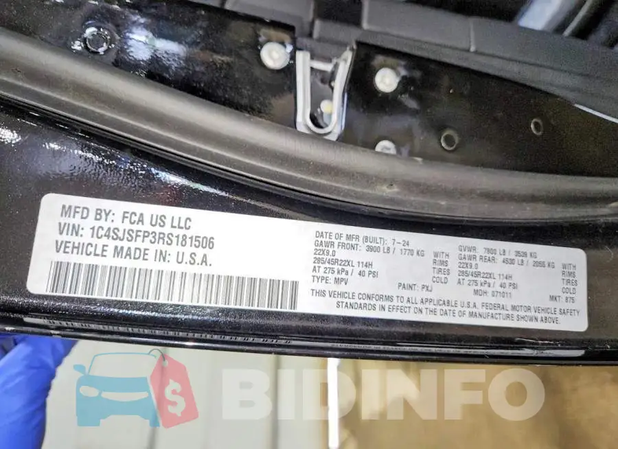 1C4SJSFP3RS181506 Photo# 13