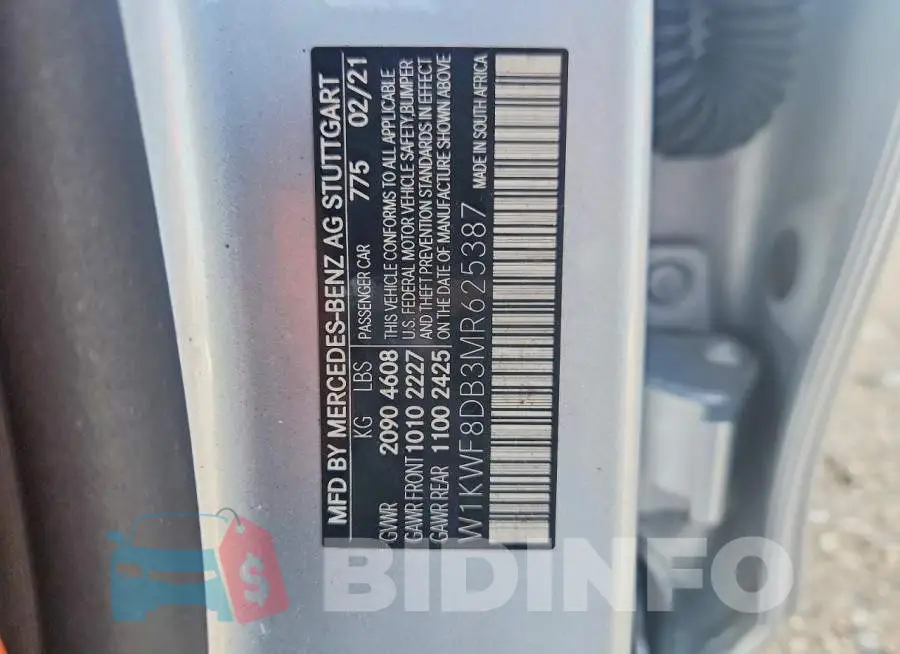 W1KWF8DB3MR625387 Photo# 13
