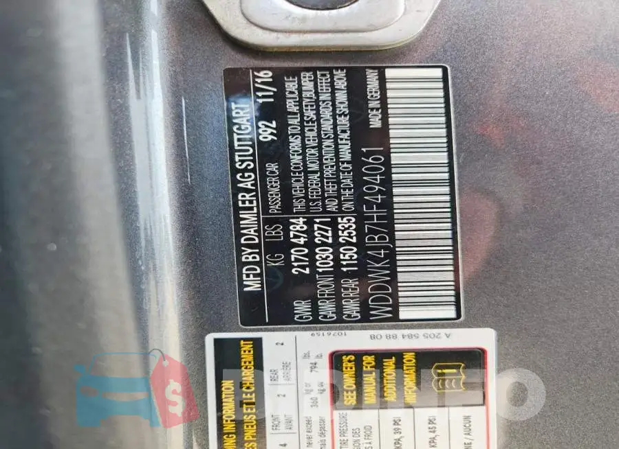 WDDWK4JB7HF494061 Photo# 13