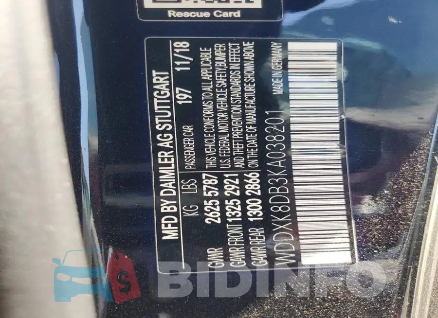 WDDXK8DB3KA038201 Photo# 12
