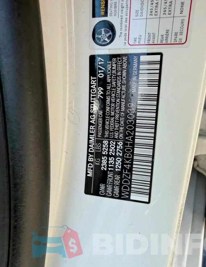WDDZF4KB0HA203039 Photo# 10